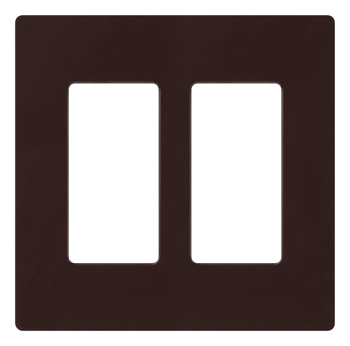 Lutron Claro 2 Gang Decorator/Rocker Wallplate, Gloss, Gray (1-Pack) | CW-2-GR