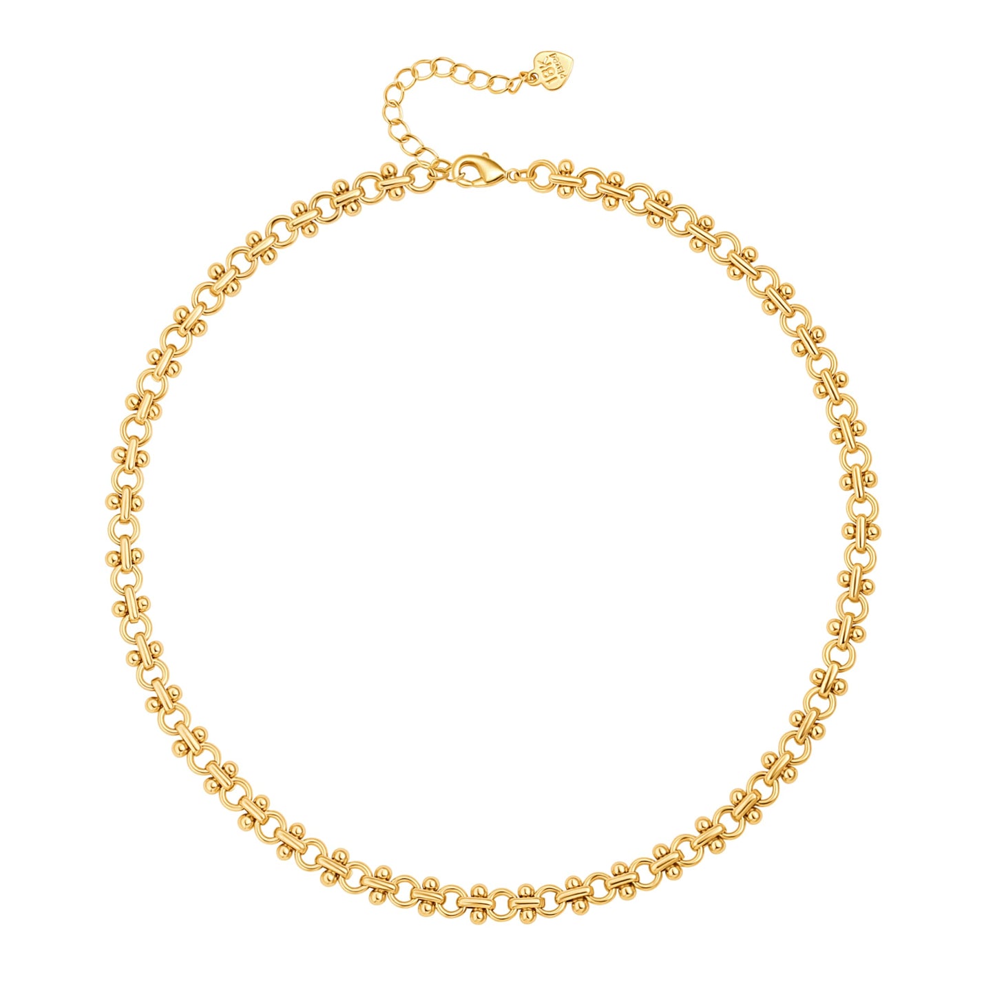 Aobei Pearl 18K Gold Paperclip Chain Choker Satellite Chain Biwa Pearl Pendant Necklace Dainty Jewelry for Women