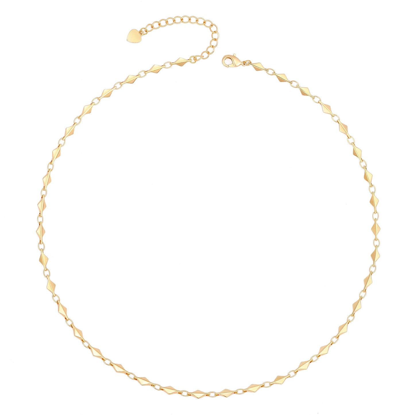 Aobei Pearl 18K Gold Paperclip Chain Choker Satellite Chain Biwa Pearl Pendant Necklace Dainty Jewelry for Women
