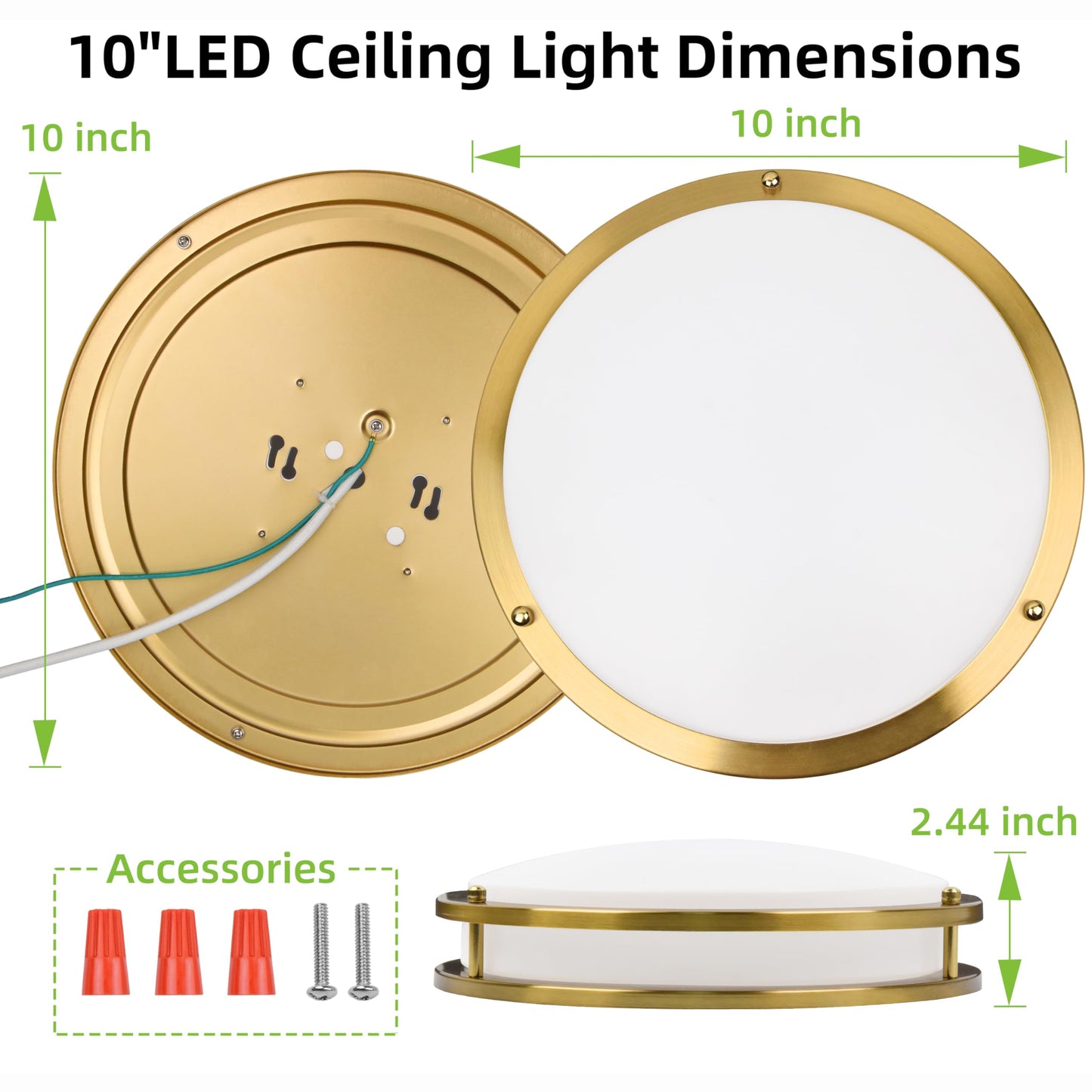 13 inch Flush Mount LED Ceiling Light Fixture, 2700K/3000K/3500K/4000K/5000K Adjustable Ceiling Lights, Oil Rubbed Bronze Saturn Dimmable Lighting for Hallway Bathroom Kitchen or Stairwell, ETL Listed