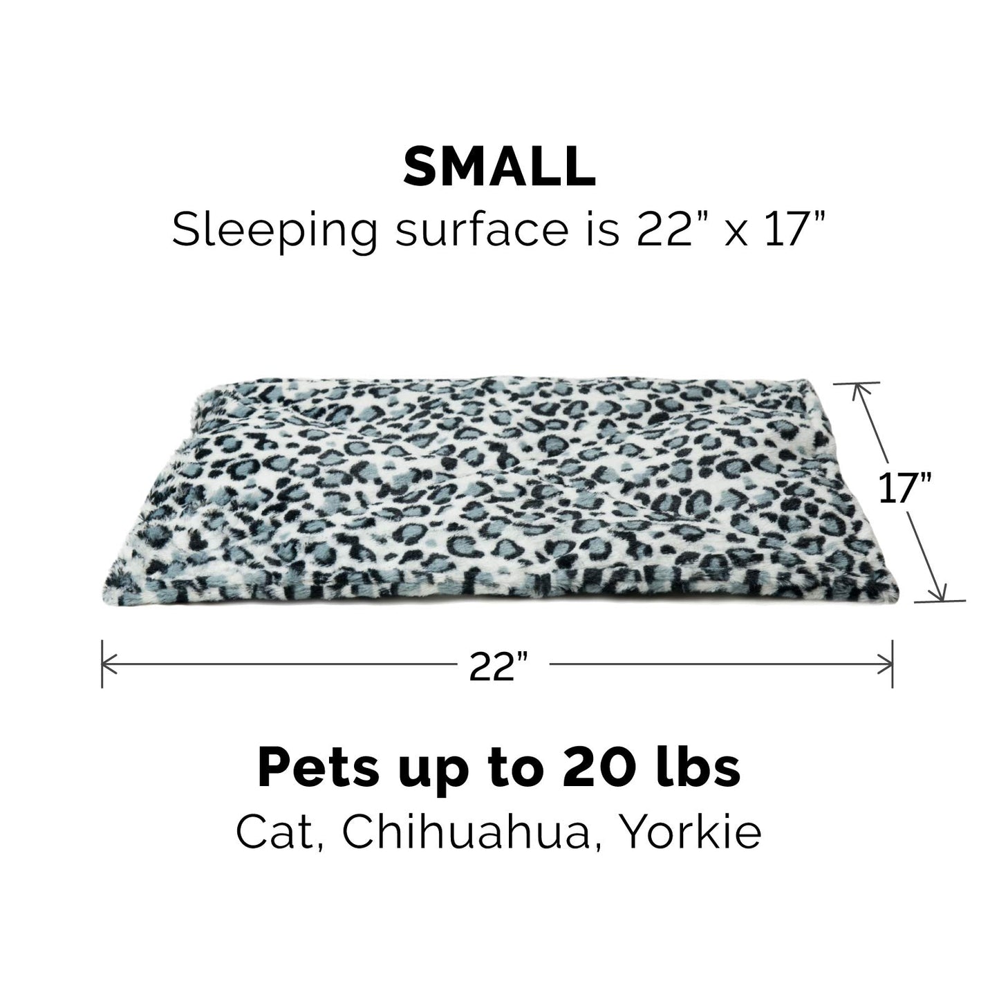 Furhaven ThermaNAP Self-Warming Cat Bed for Indoor Cats & Small Dogs, Washable & Reflects Body Heat - Quilted Faux Fur Reflective Bed Mat - Gray, Small