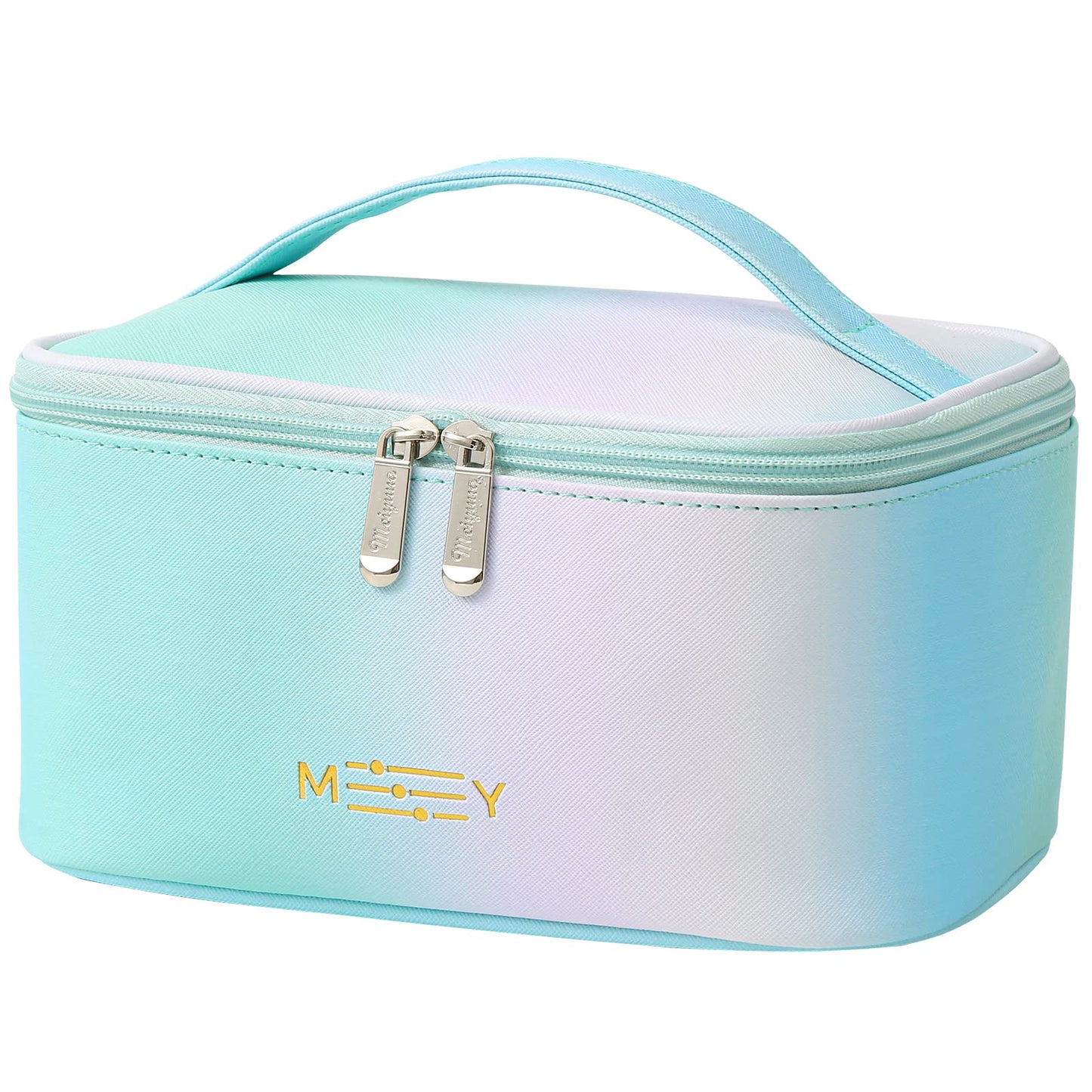 Meiyuuo Cute Makeup Bag Small Cosmetic Bags for Women Girls Gift for Teens Medium Pouch for Purse Essentials Toiletry Zip Pouch PU Waterproof Organizer Case (Cow Print)