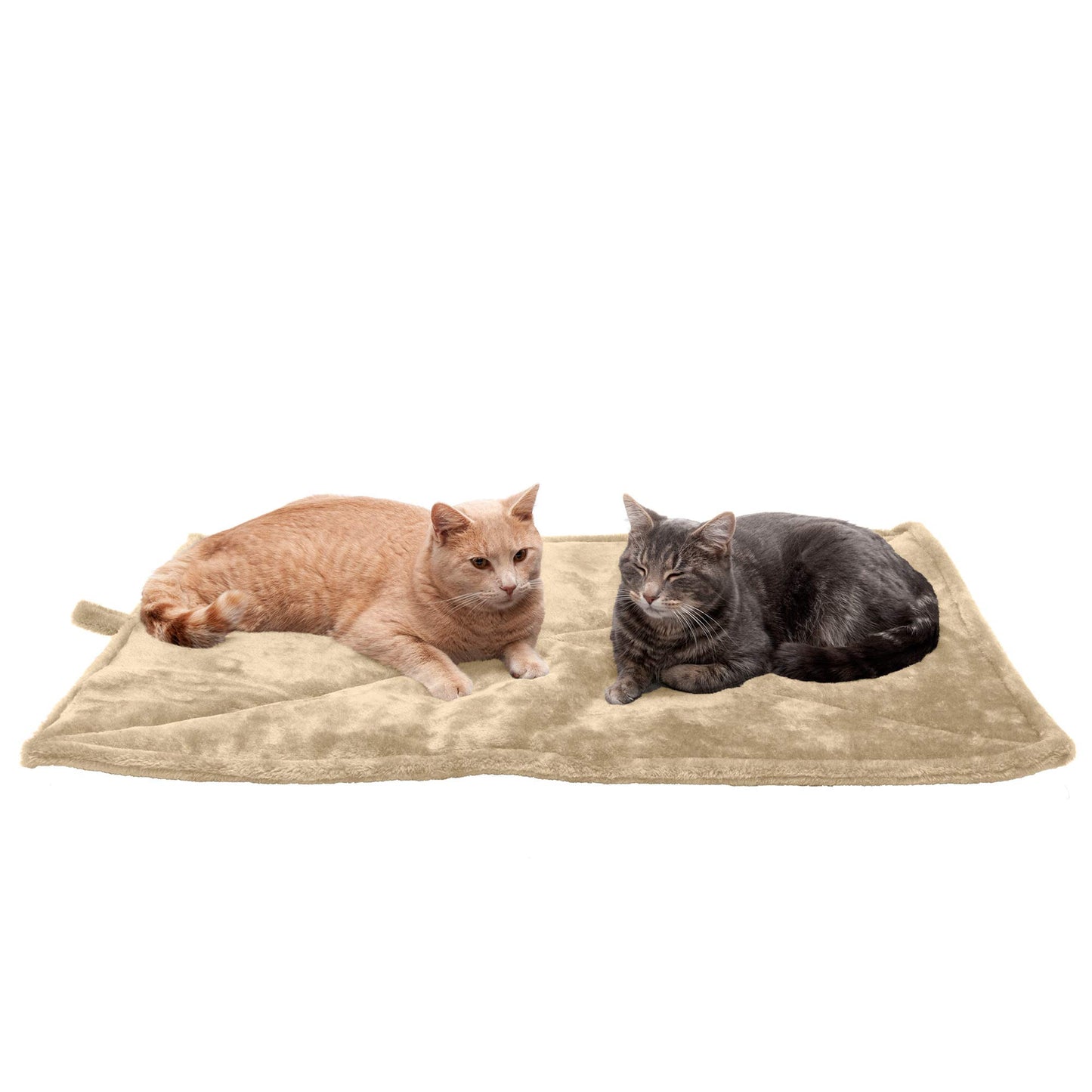 Furhaven ThermaNAP Self-Warming Cat Bed for Indoor Cats & Small Dogs, Washable & Reflects Body Heat - Quilted Faux Fur Reflective Bed Mat - Gray, Small