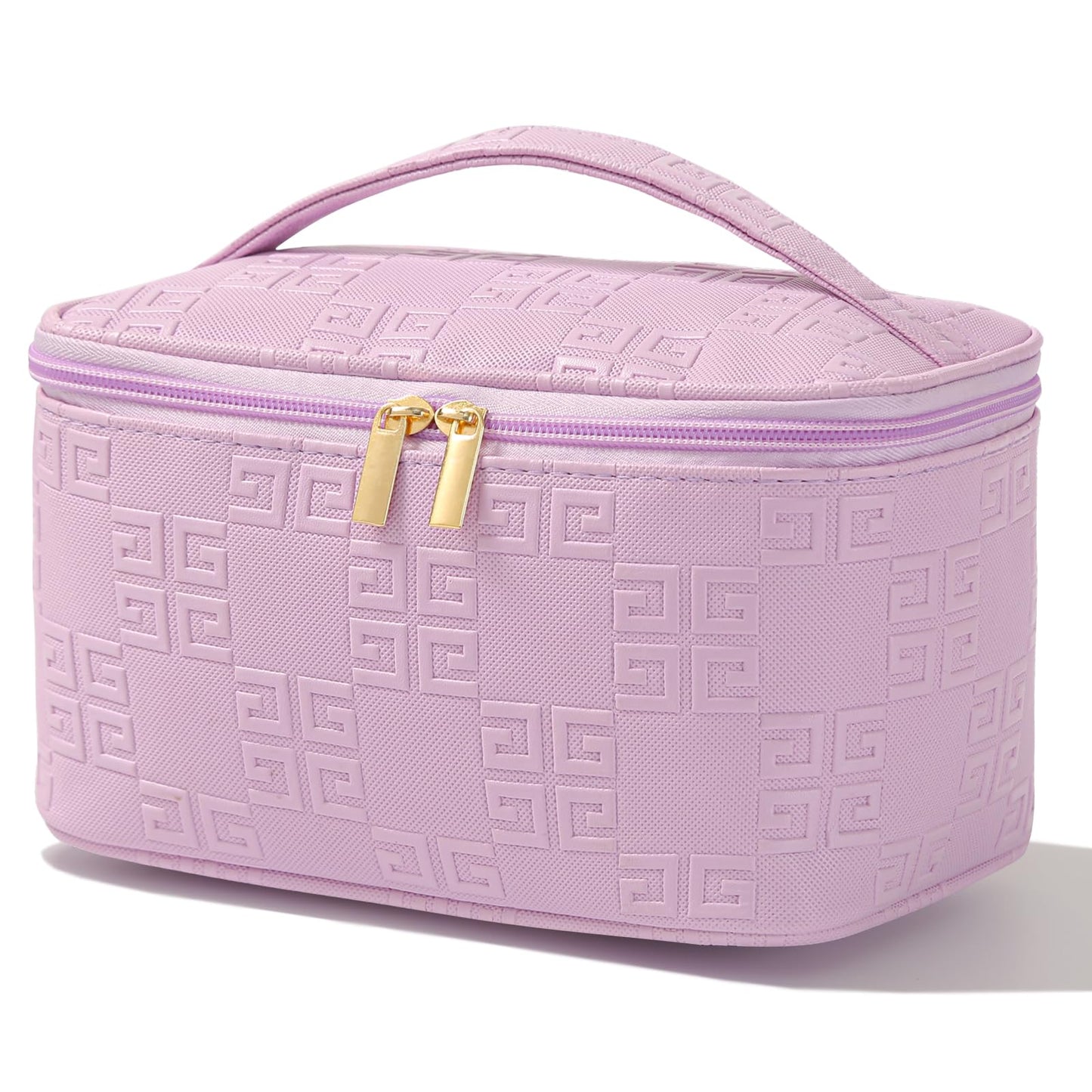 Meiyuuo Cute Makeup Bag Small Cosmetic Bags for Women Girls Gift for Teens Medium Pouch for Purse Essentials Toiletry Zip Pouch PU Waterproof Organizer Case (Cow Print)