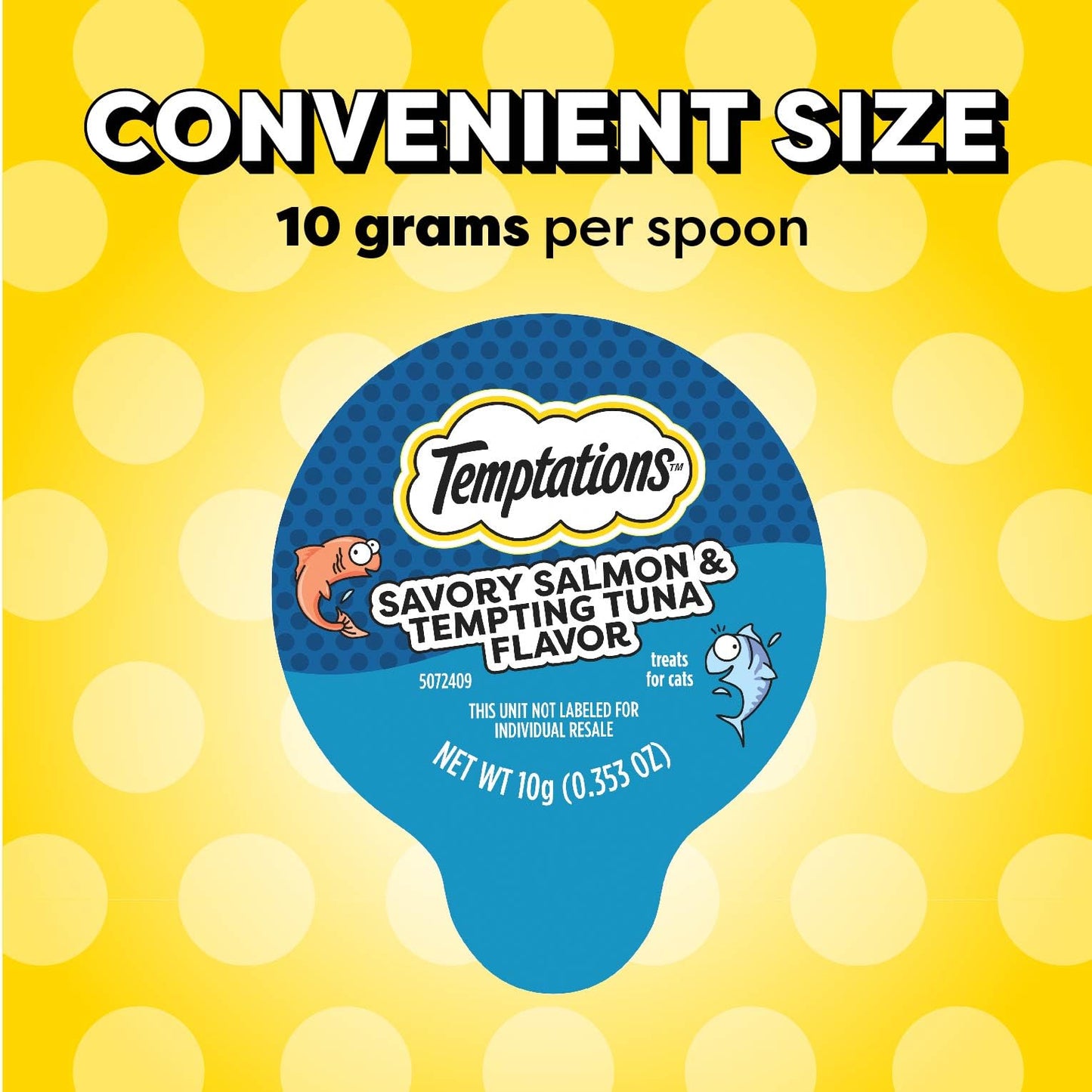 Temptations Lickable Spoons Adult Wet Cat Treat, 10 Grams, Variety Pack of 24