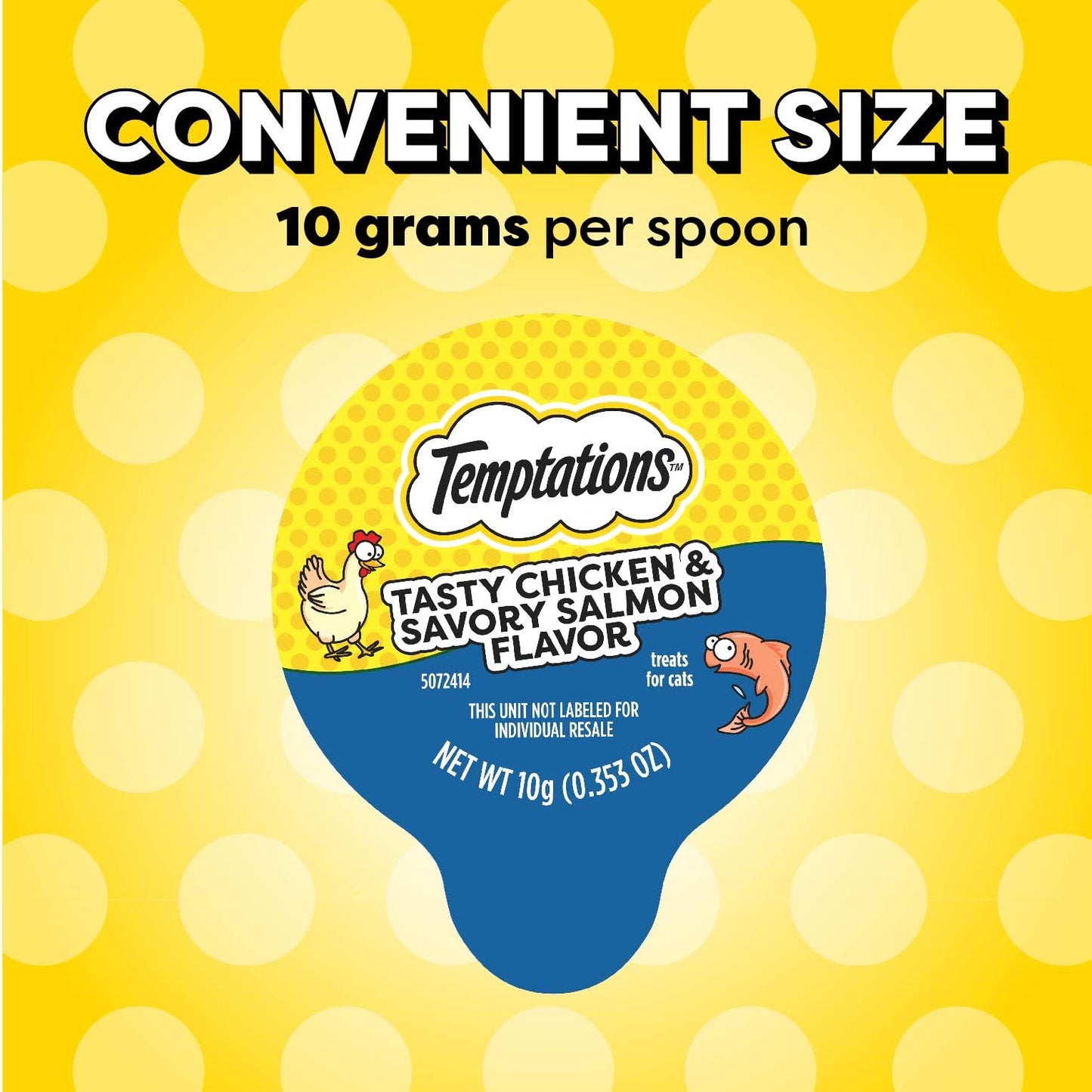 Temptations Lickable Spoons Adult Wet Cat Treat, 10 Grams, Variety Pack of 24