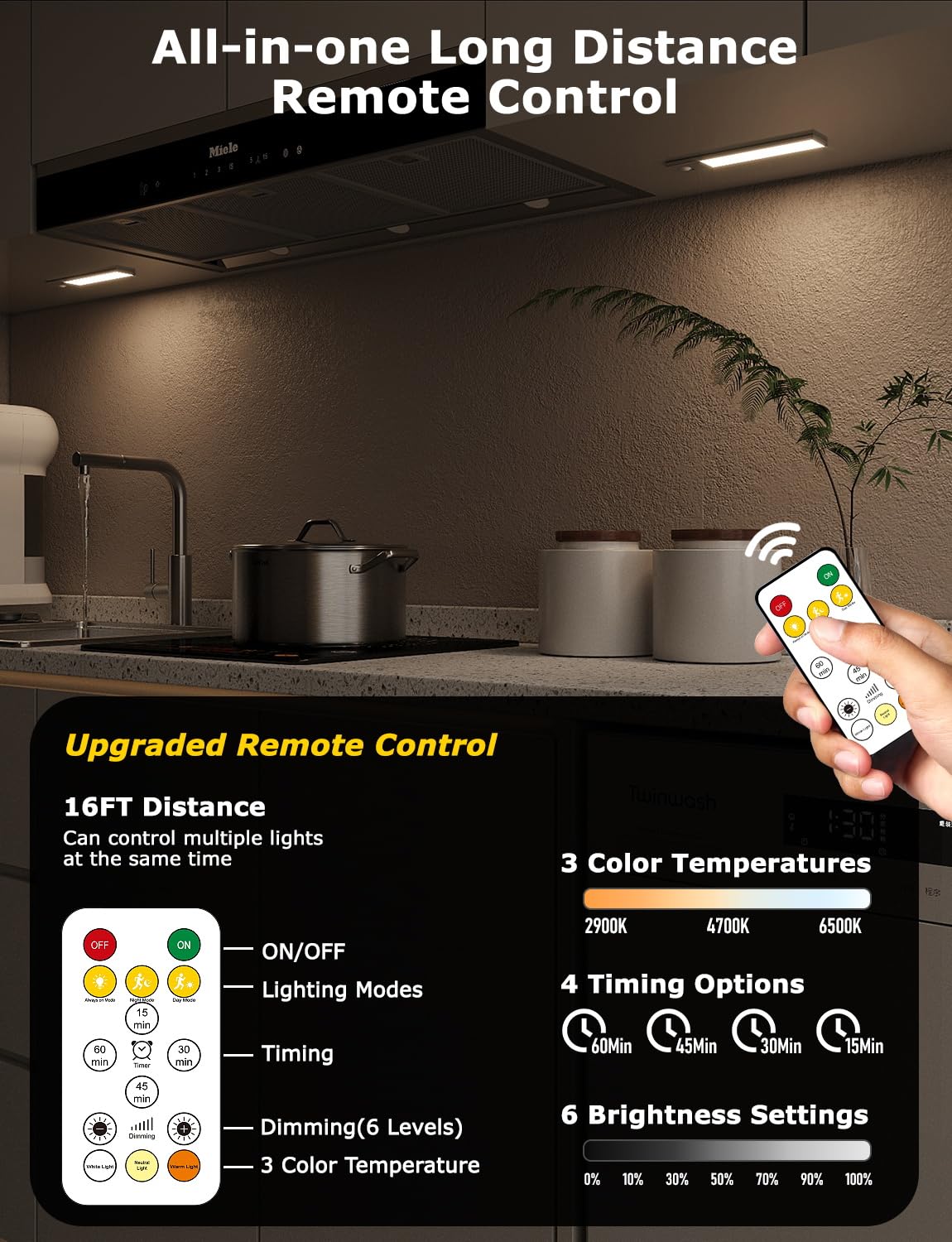 12" Thin Motion-Activated Under Cabinet Lighting, Aluminum Alloy Under Counter Lights for Kitchen, 3-Color-Temps Magnetic Closet Lights, Rechargeable Motion Sensor Light Indoor (4Pack, Silver)