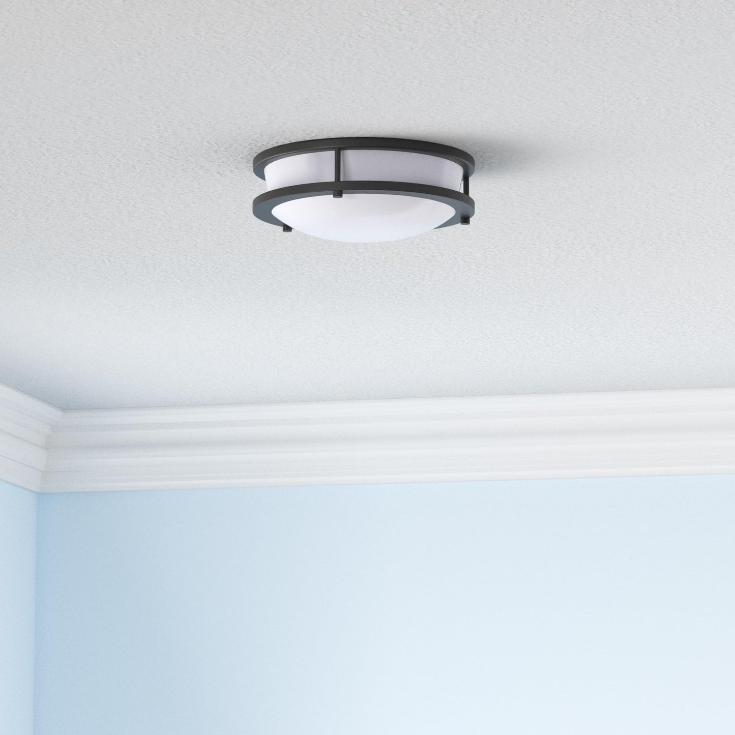 13 inch Flush Mount LED Ceiling Light Fixture, 2700K/3000K/3500K/4000K/5000K Adjustable Ceiling Lights, Oil Rubbed Bronze Saturn Dimmable Lighting for Hallway Bathroom Kitchen or Stairwell, ETL Listed