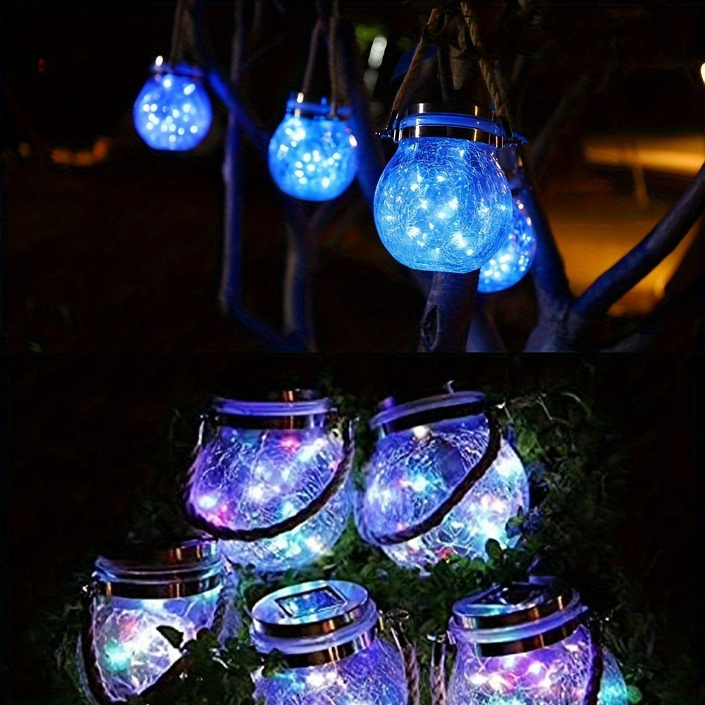 Solar Outdoor Broken Glass Lantern