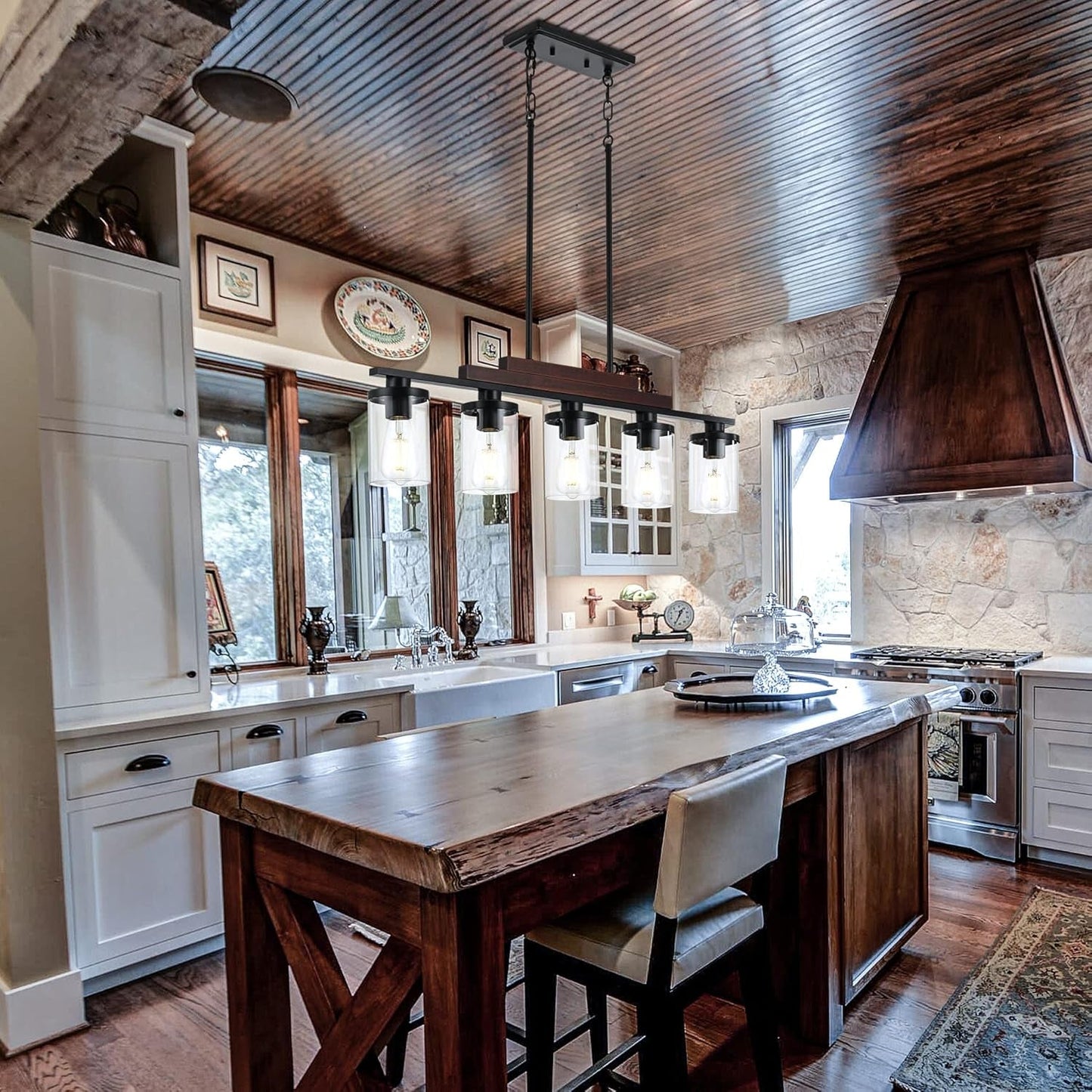 Dining Room Light Fixture/Chandelier over Table,5-Light Kitchen Island