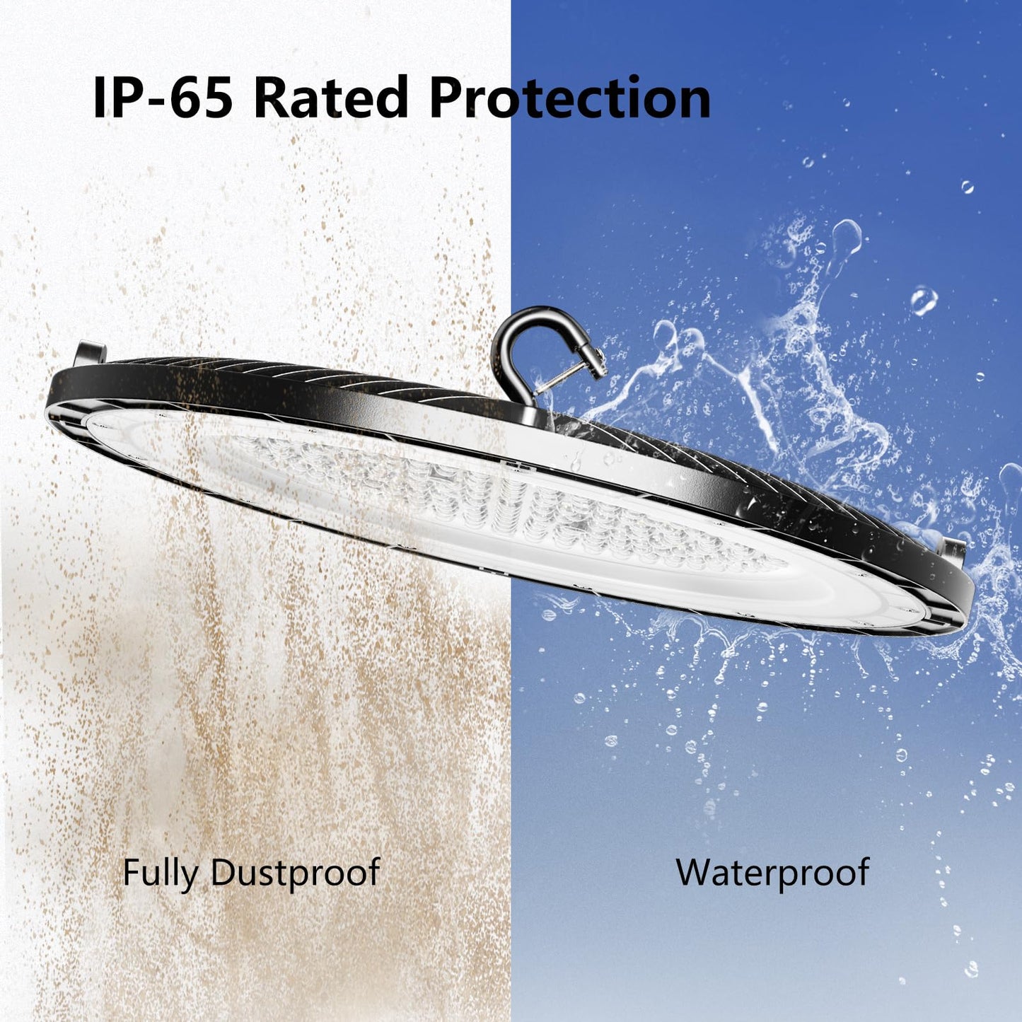 12 Pack High Bay Led Shop Lights - 200W Super Bright Waterproof UFO Led with Plug 5' Cable and Hook Ring, Shop Lights for Garage Factory Gym Workshop