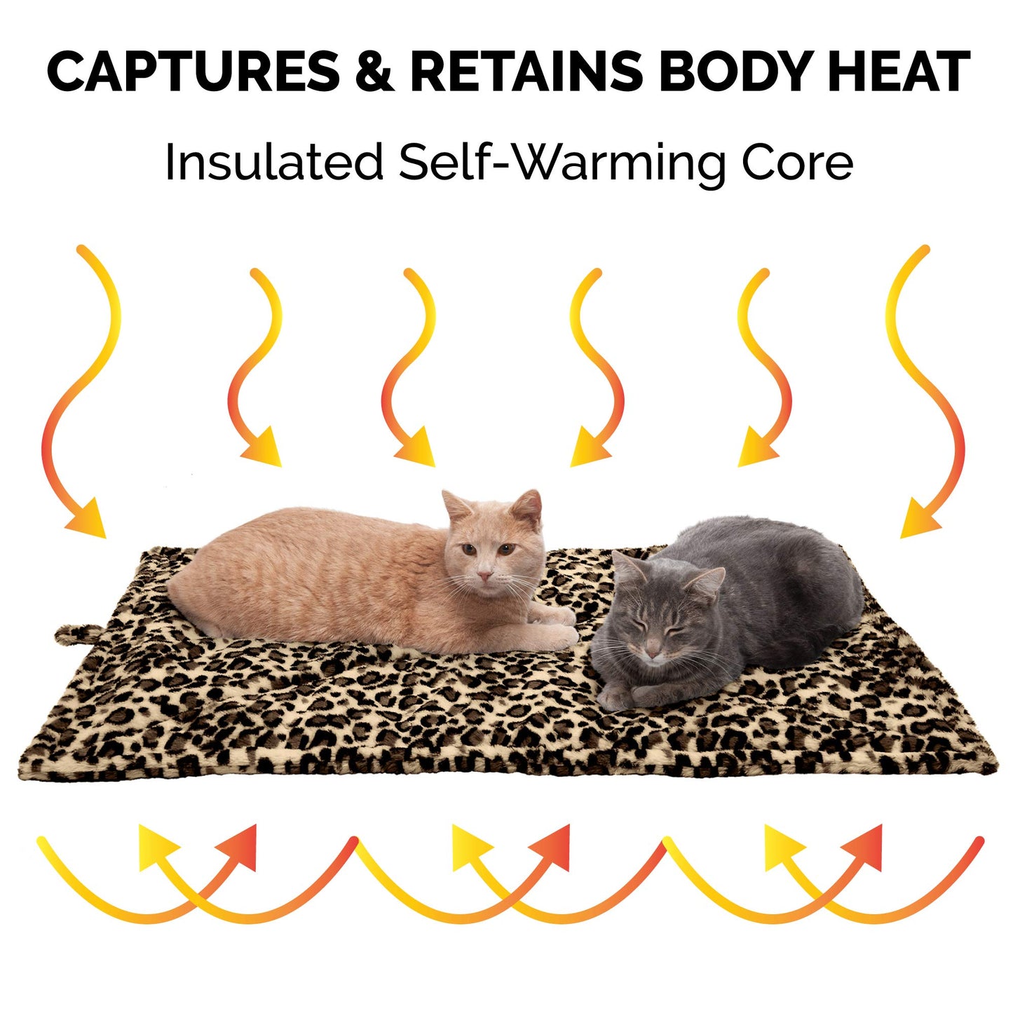 Furhaven ThermaNAP Self-Warming Cat Bed for Indoor Cats & Small Dogs, Washable & Reflects Body Heat - Quilted Faux Fur Reflective Bed Mat - Gray, Small