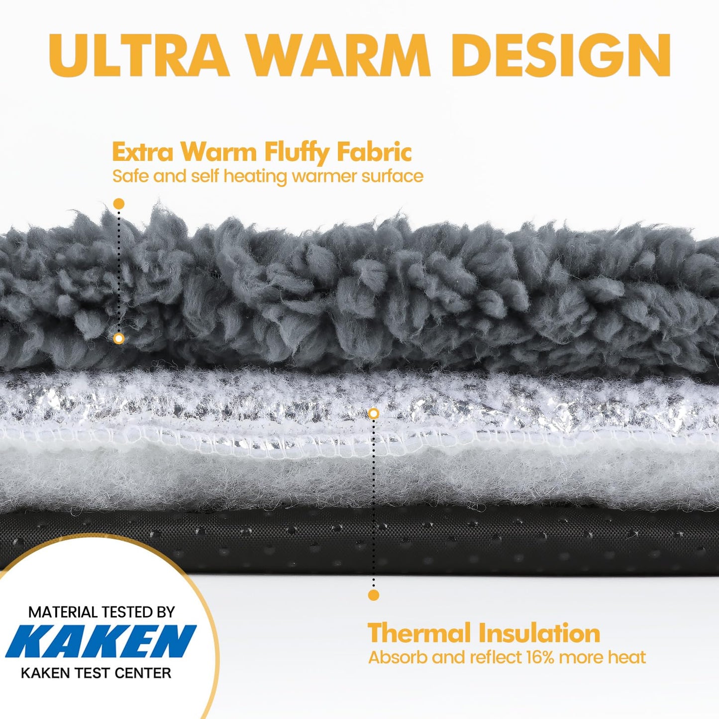 Self Warming Cat Bed Self Heating Cat Dog Mat 24 x 18 inch Extra Warm Thermal Pet Pad for Indoor Outdoor Pets with Removable Cover Non-Slip Bottom Washable Non Electric
