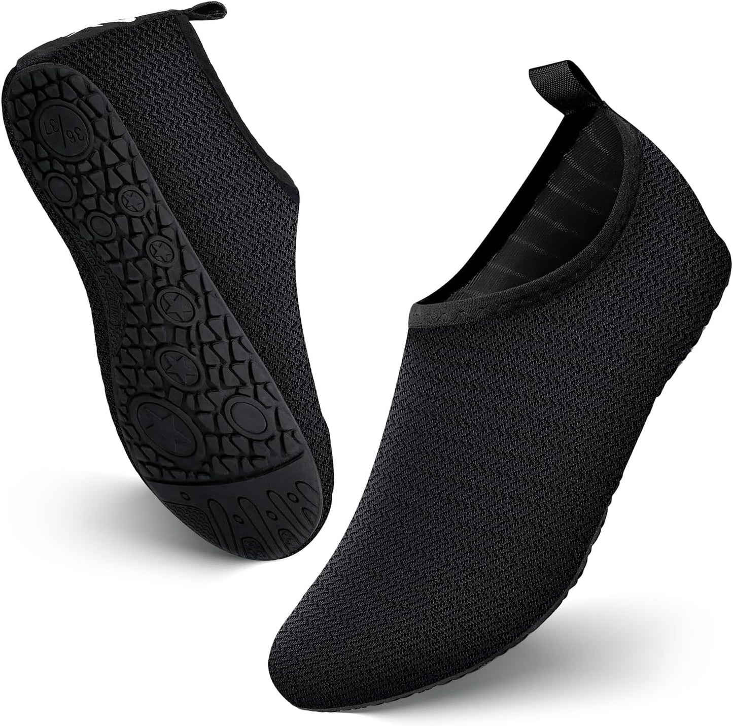 JOTO Water Shoes for Women Men Kids, Barefoot Quick-Dry Aqua Water Socks Slip-on Swim Beach Shoes for Snorkeling Surfing Kayaking Beach Walking Yoga