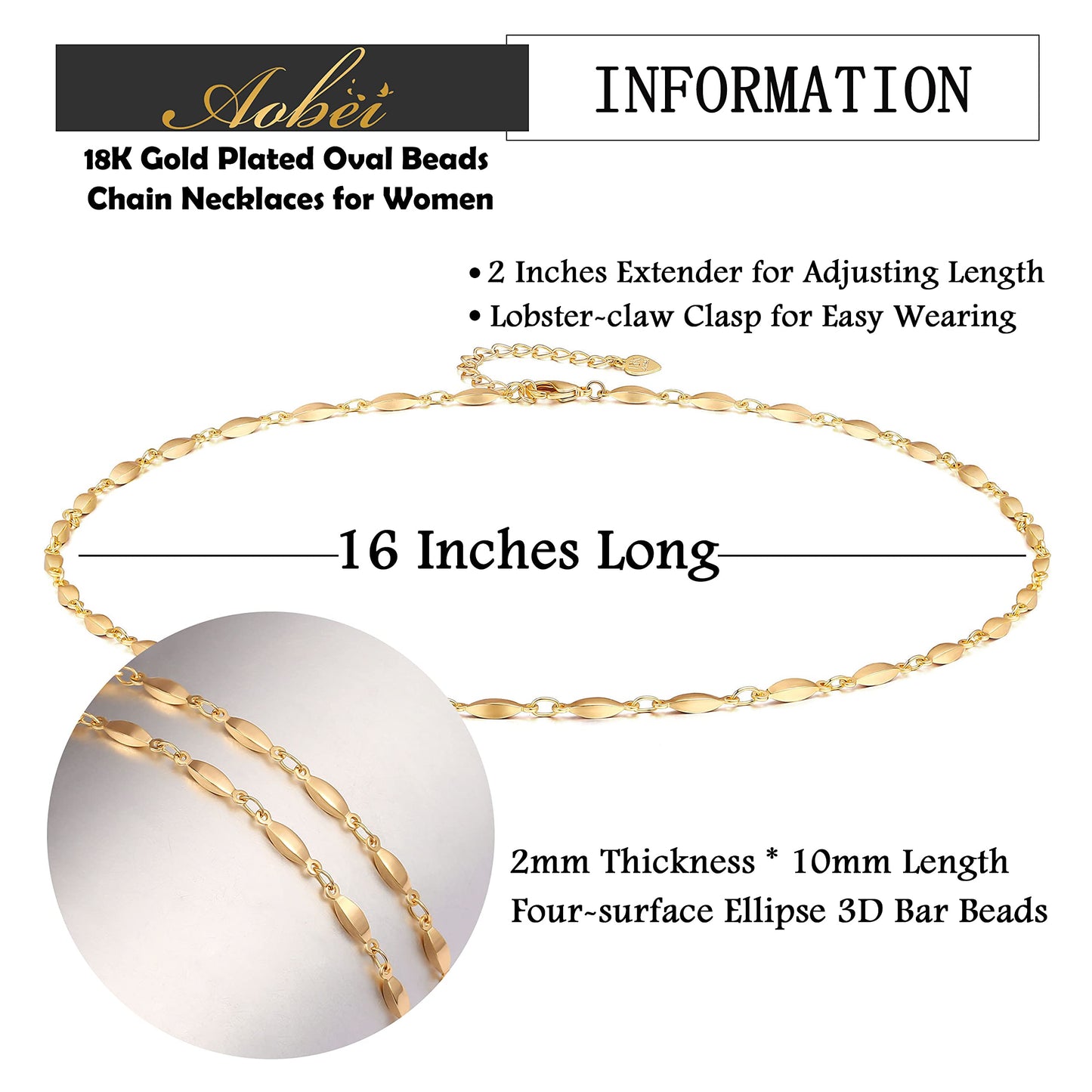Aobei Pearl 18K Gold Paperclip Chain Choker Satellite Chain Biwa Pearl Pendant Necklace Dainty Jewelry for Women