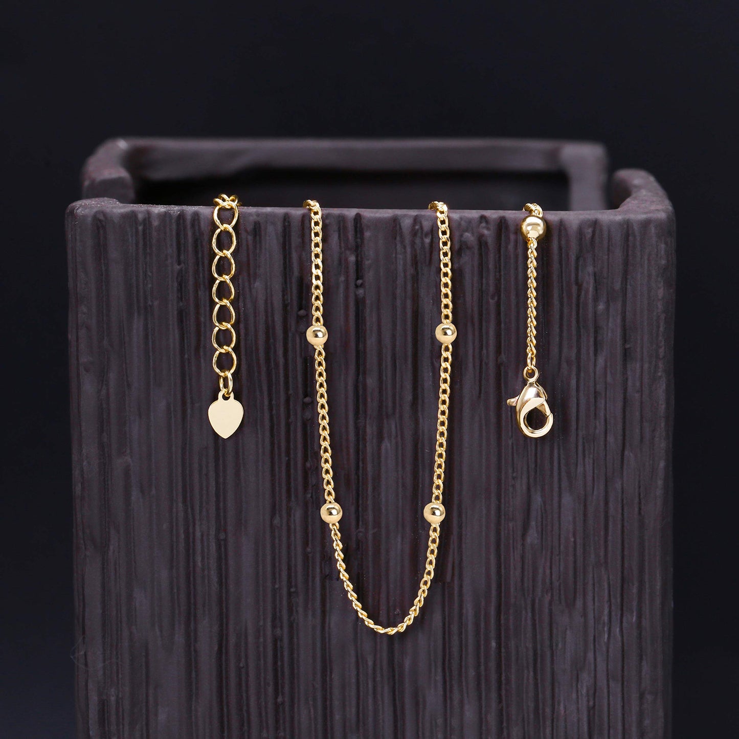 Aobei Pearl 18K Gold Paperclip Chain Choker Satellite Chain Biwa Pearl Pendant Necklace Dainty Jewelry for Women