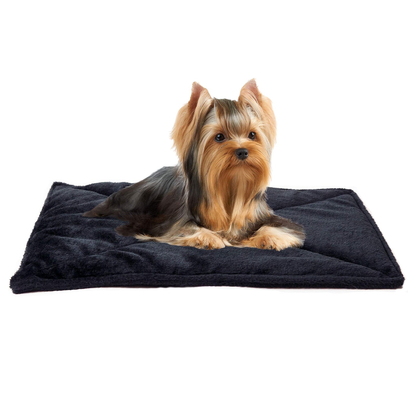 Furhaven ThermaNAP Self-Warming Cat Bed for Indoor Cats & Small Dogs, Washable & Reflects Body Heat - Quilted Faux Fur Reflective Bed Mat - Gray, Small