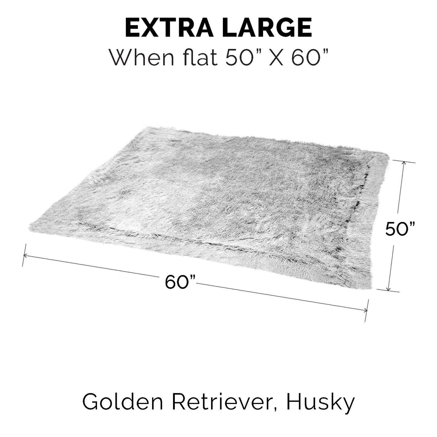 Furhaven - Manta impermeable y lavable para perros y gatos de interior, hecha en piel sintética de pelo largo sintético y terciopelo en color madera, XL, gris niebla