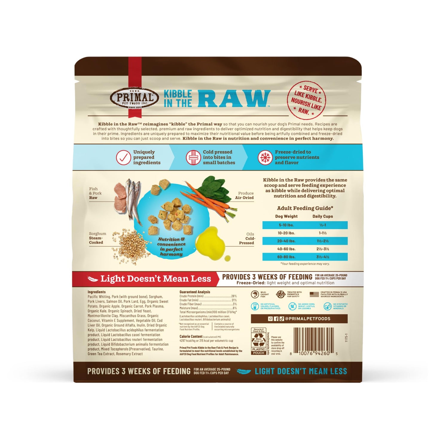 Primal Kibble in The Raw, Freeze Dried Dog Food, Puppy Recipe, Scoop & Serve, Made with Raw Protein, Whole Ingredient Nutrition, Crafted in The USA, Dry Dog Food 5.4 lb Bag