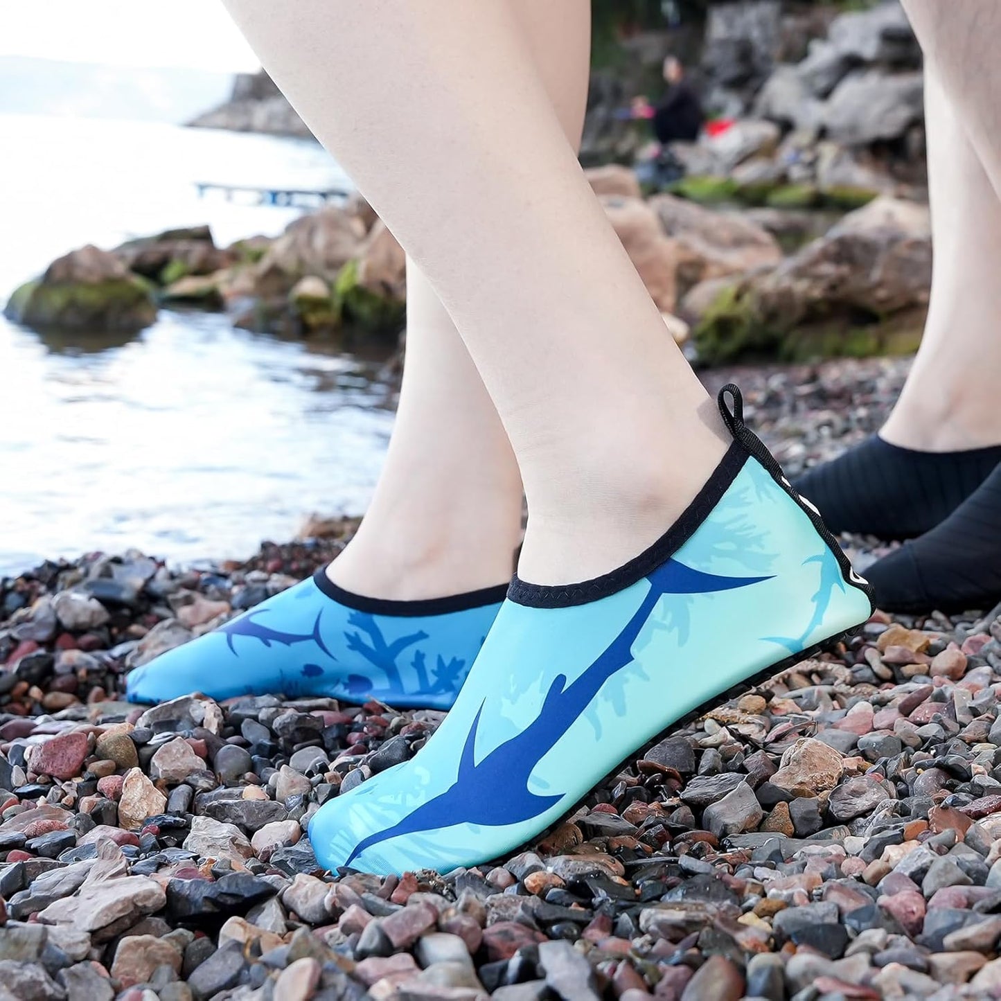 JOTO Water Shoes for Women Men Kids, Barefoot Quick-Dry Aqua Water Socks Slip-on Swim Beach Shoes for Snorkeling Surfing Kayaking Beach Walking Yoga