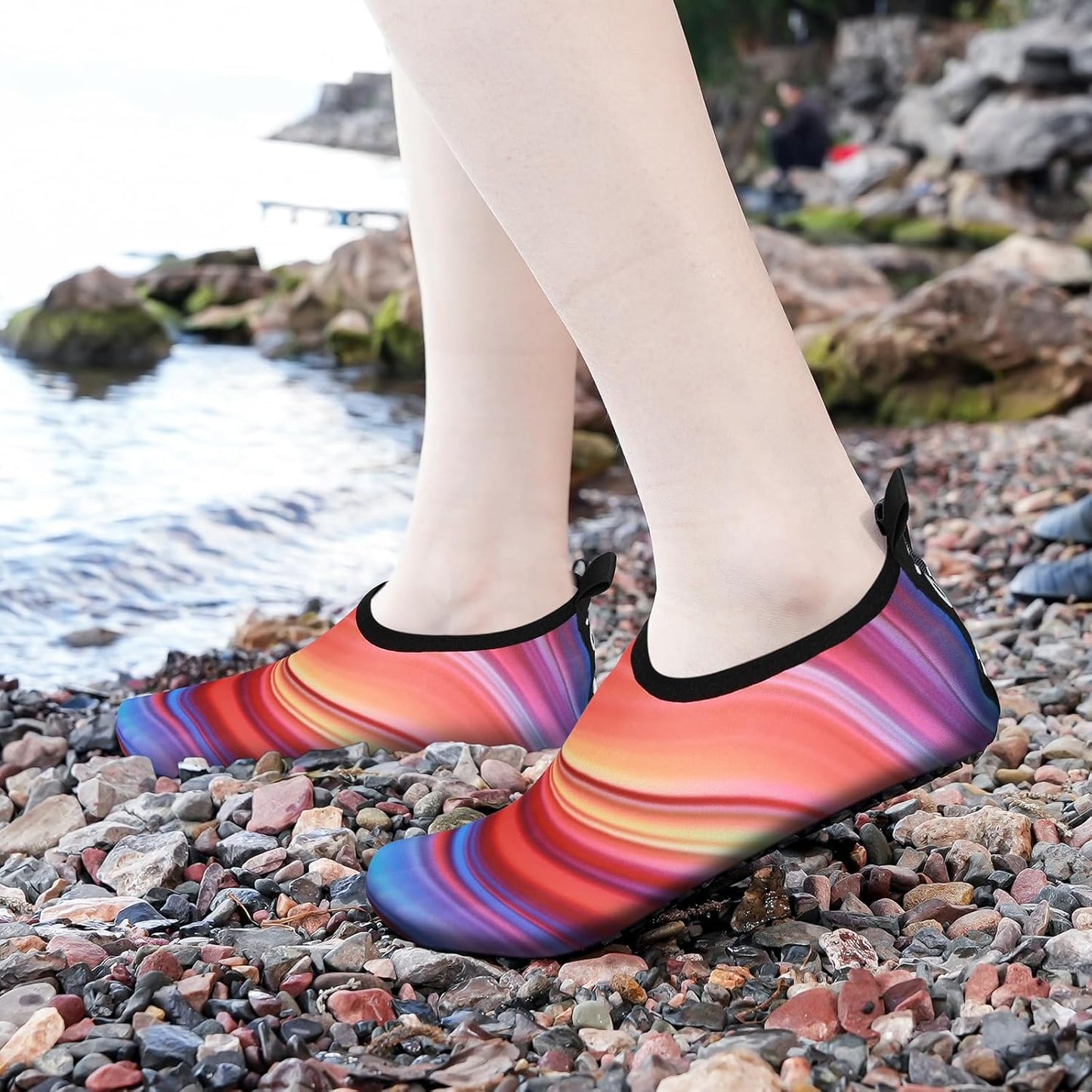 JOTO Water Shoes for Women Men Kids, Barefoot Quick-Dry Aqua Water Socks Slip-on Swim Beach Shoes for Snorkeling Surfing Kayaking Beach Walking Yoga