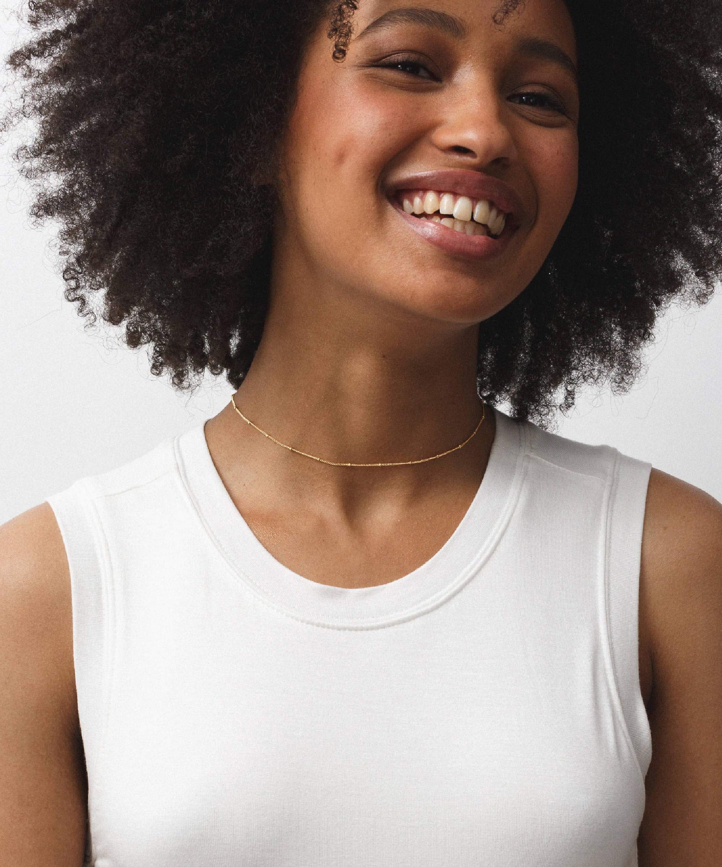 Aobei Pearl 18K Gold Paperclip Chain Choker Satellite Chain Biwa Pearl Pendant Necklace Dainty Jewelry for Women