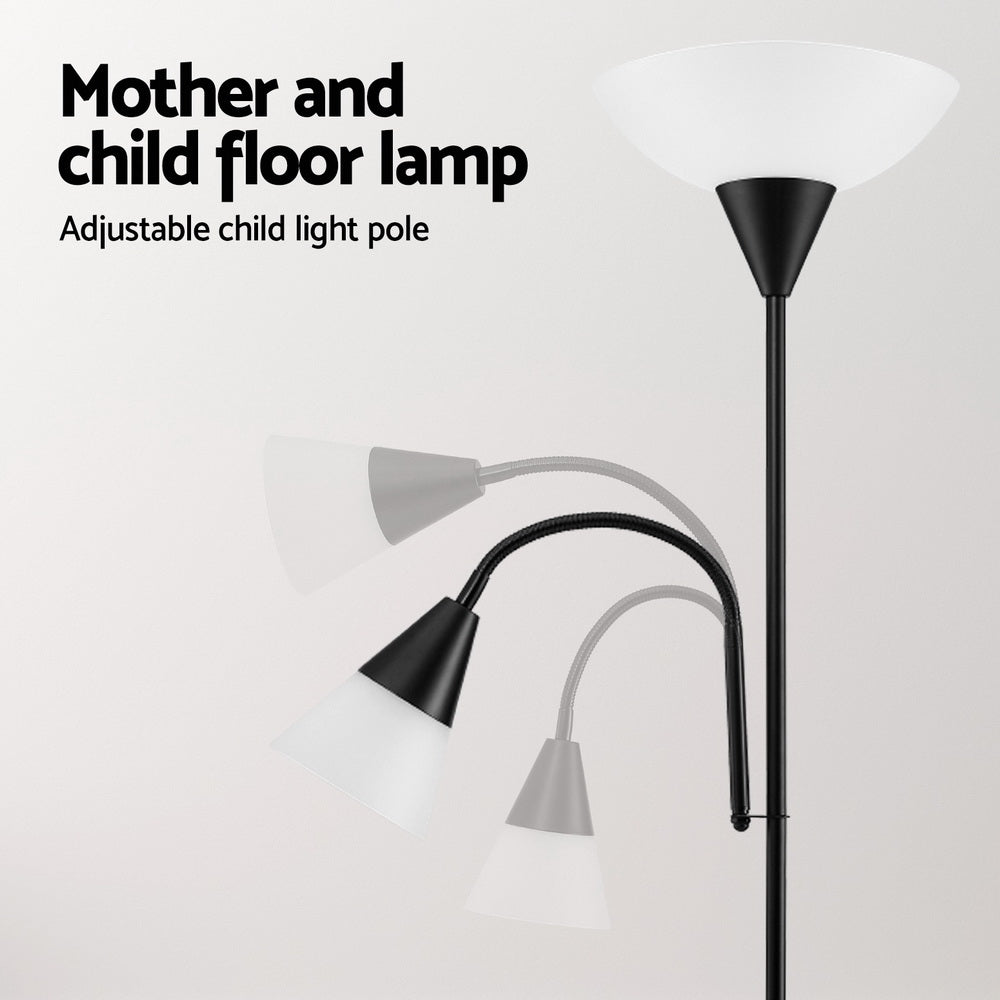 NNEDSZ Floor Lamp Mother and Child Modern Home Living Room Office Reading Black-4