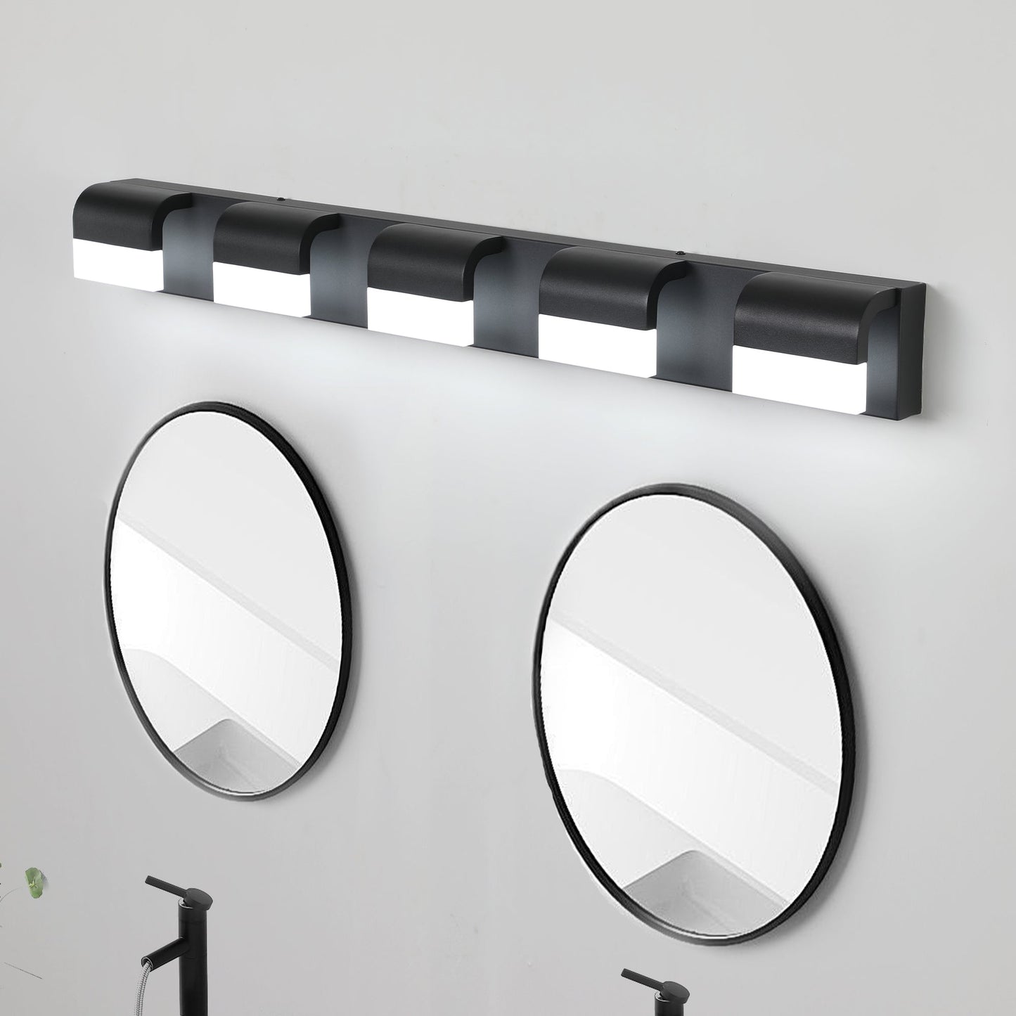 Modern Bathroom Vanity Lighting 5-Light LED Vanity Lights Over Mirror