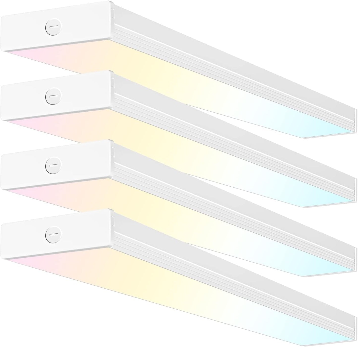 4 Pack 4FT LED Wraparound Light with 3 Wattages/3 Lumens/3 CCT