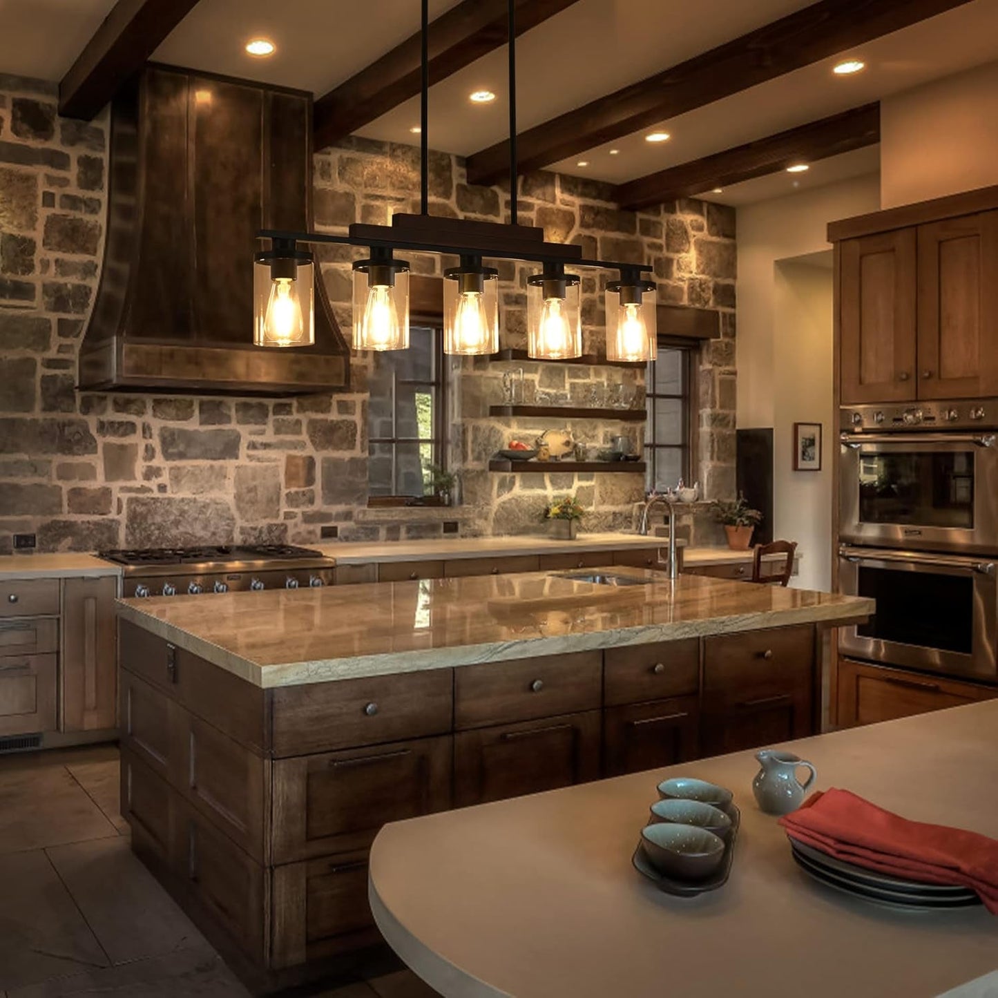 Dining Room Light Fixture/Chandelier over Table,5-Light Kitchen Island