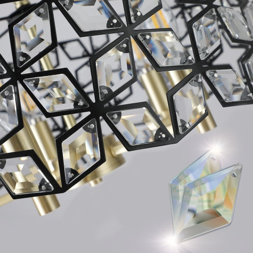 Modern Crystal Chandelier, Suitable For Living Room Round Crystal Lamp Luxury Home Decoration Lamps