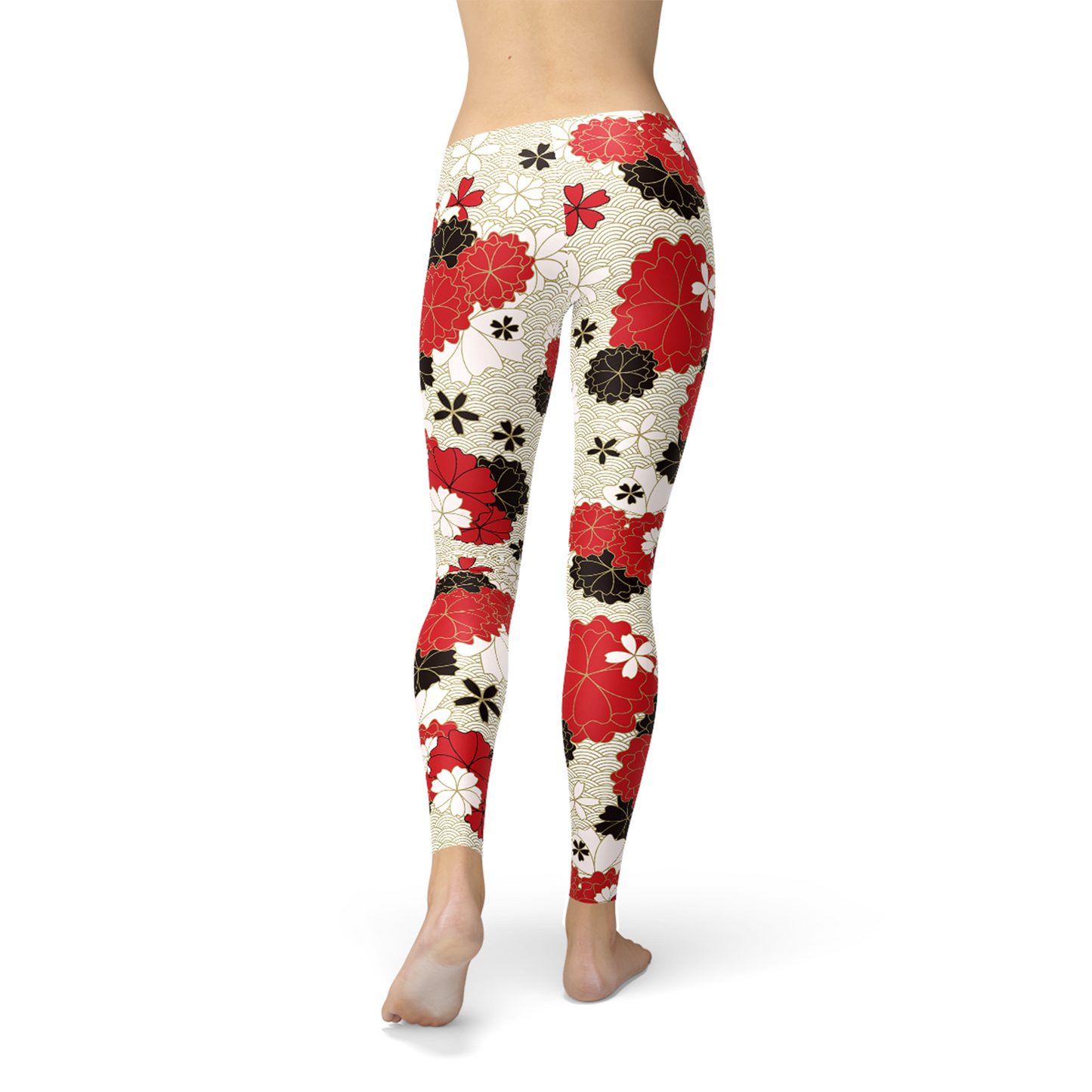Women Japanese Cherry Blossom Leggings