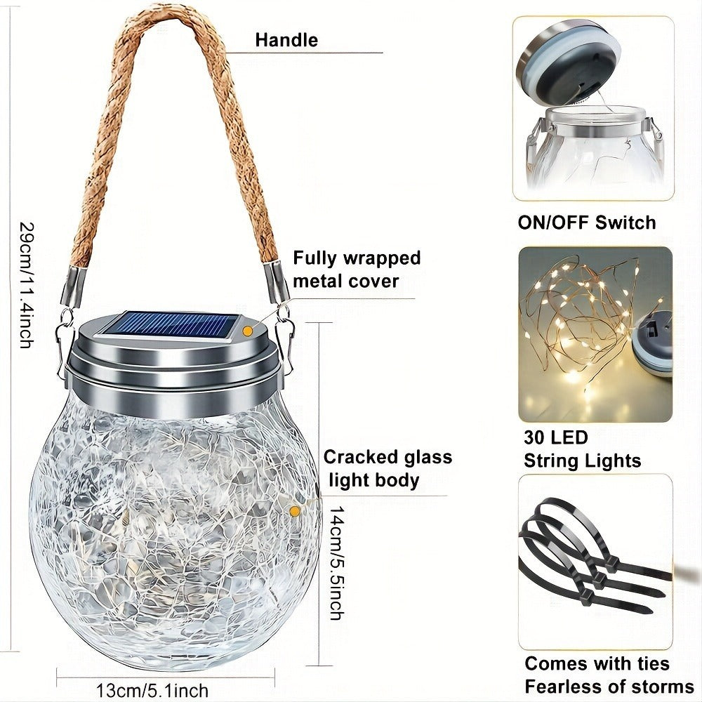 Solar Outdoor Broken Glass Lantern