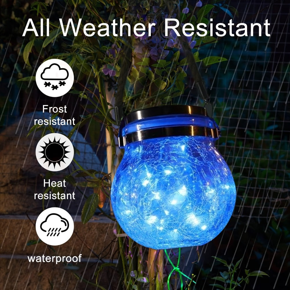 Solar Outdoor Broken Glass Lantern