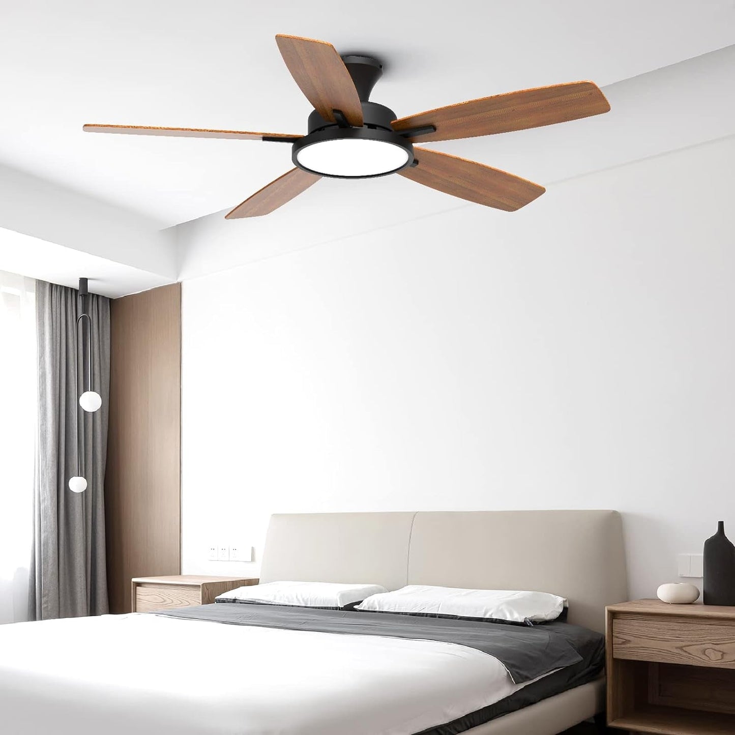 52 Inch Ceiling Fans with Lights,Remote Control Multifunctional Quiet
