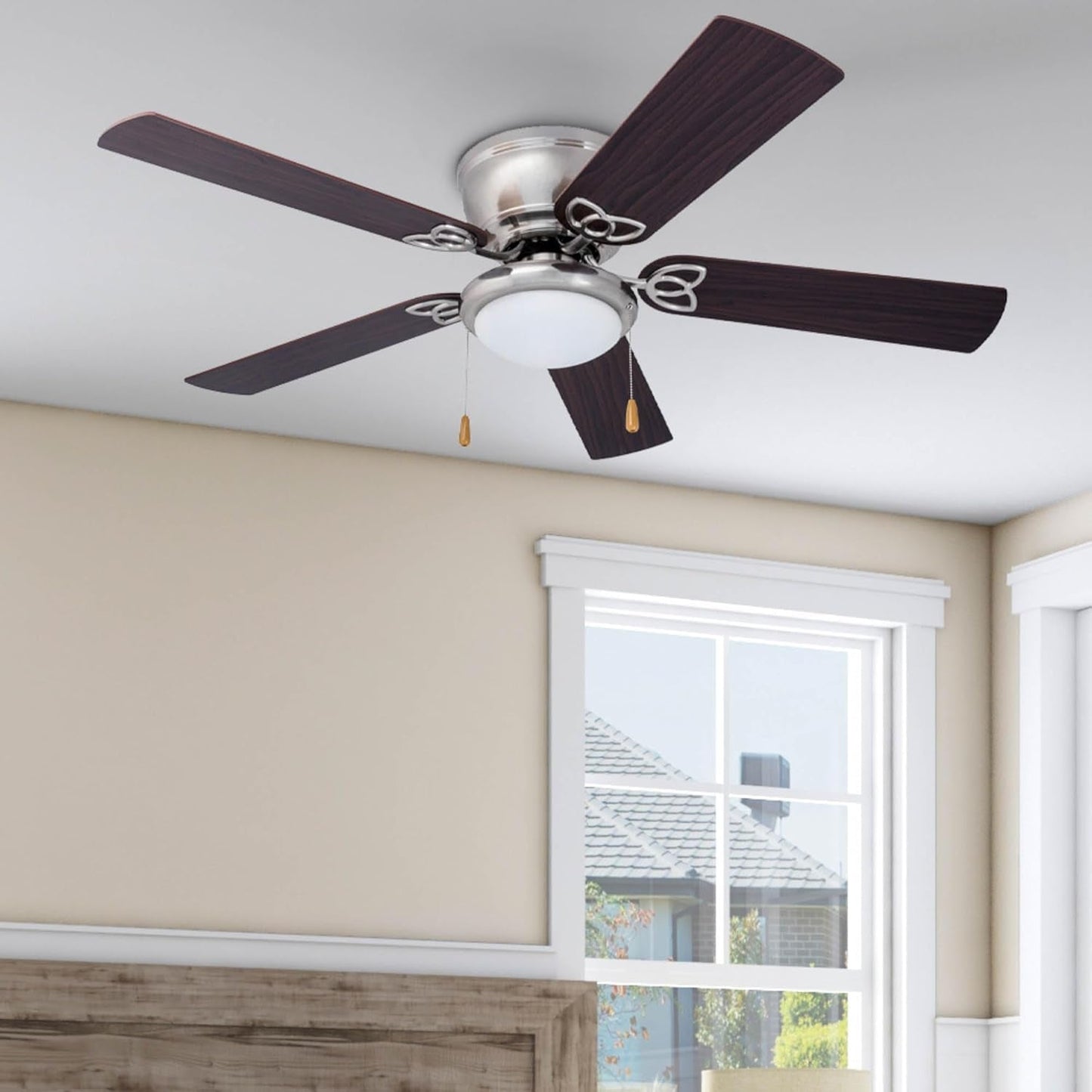 52 Inch Energy Efficient Ceiling Fan LED Lighting Remote-4