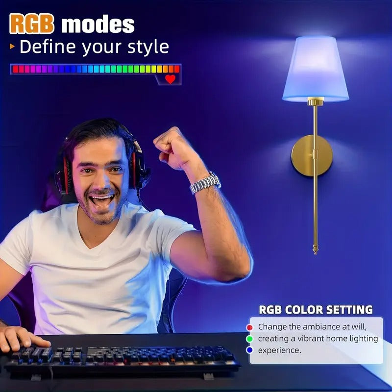 Battery Wall Sconces Set of 2 with Remote-4