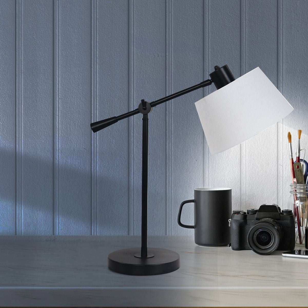 NNEDPE Adjustable Metal Table Lamp - Black-4