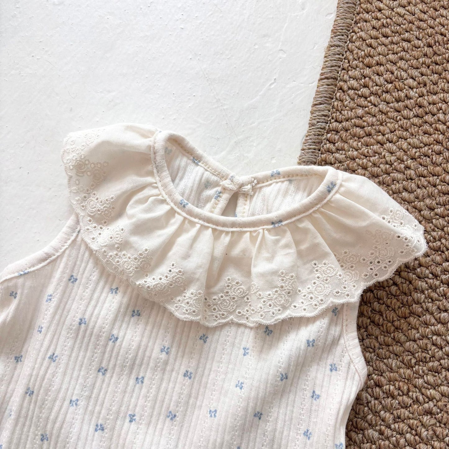 Summer Hot Selling Baby Kids Girls Sleeveless Butterfly-bows Pattern Vest and Bloomers Clothing Set-4