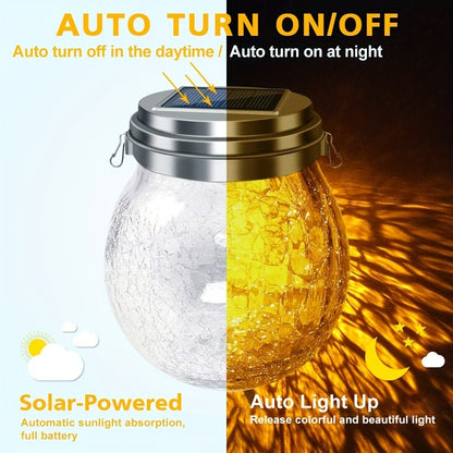 Solar Outdoor Broken Glass Lantern