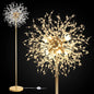 Bedroom Crystal Floor Lamp,,69 Inch High Pole Lamp,Modern Room Decorative Floor Lamp,Includes 32 Fireworks Crystal Suspenders, Chrome Finish Unavailable Platforms- Welfel
