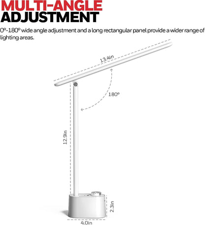 LED Desk Lamp with USB Charging Ports - Sunturalux™ HWT-H01 Stepless