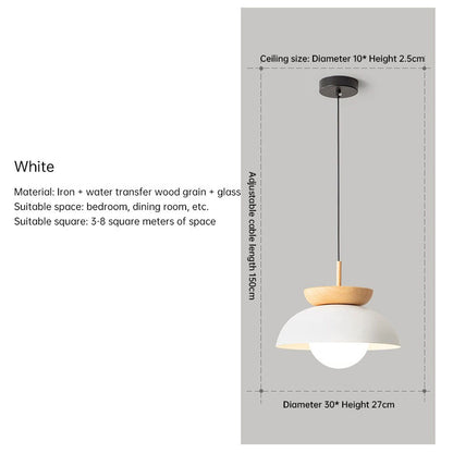Modern Wabi Sabi Chandelier Japanese Wooden Pendant Light Decorative Indoor Metal Pendant Light