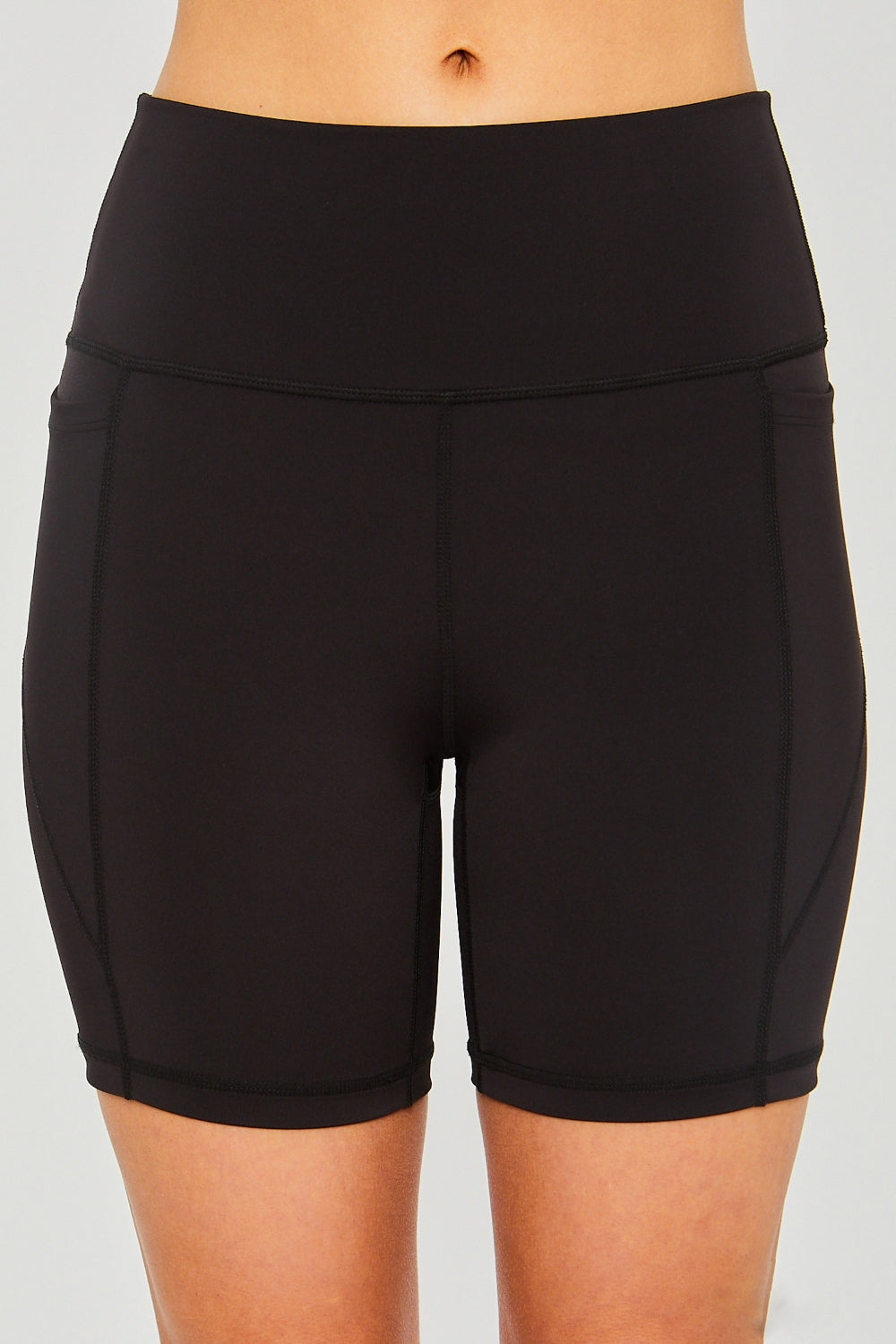 Love Tree High Waist Seam Detail Active Shorts-1