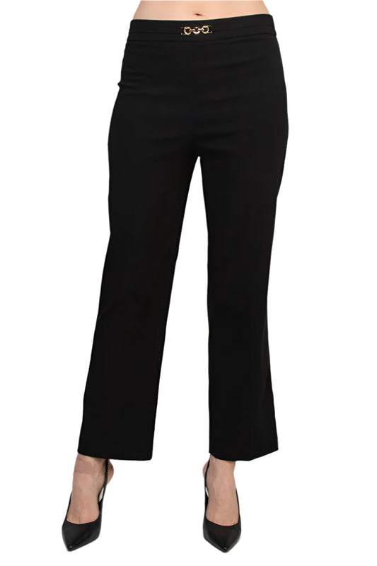 CounterParts Super Stretch Belt Chain Hook Detail Mid Rise Boot Cut Pants