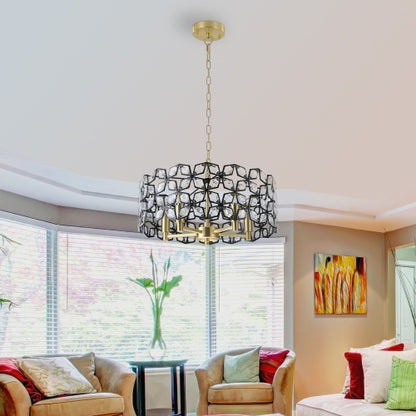 Modern Crystal Chandelier, Suitable For Living Room Round Crystal Lamp Luxury Home Decoration Lamps