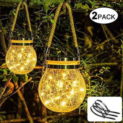 Solar Outdoor Broken Glass Lantern