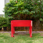 Elevated garden bed.metal elevated outdoor flowerpot box.suitable for backyard and terrace.large flowerpot. Red x 2