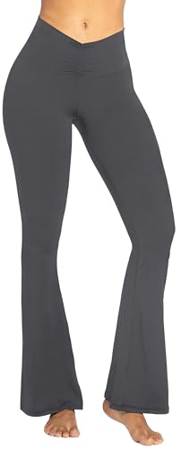 Sunzel Flare Leggings, Crossover Yoga Pants with Tummy Control, High-Waisted and Wide Leg