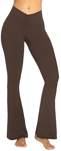 Sunzel Flare Leggings, Crossover Yoga Pants with Tummy Control, High-Waisted and Wide Leg